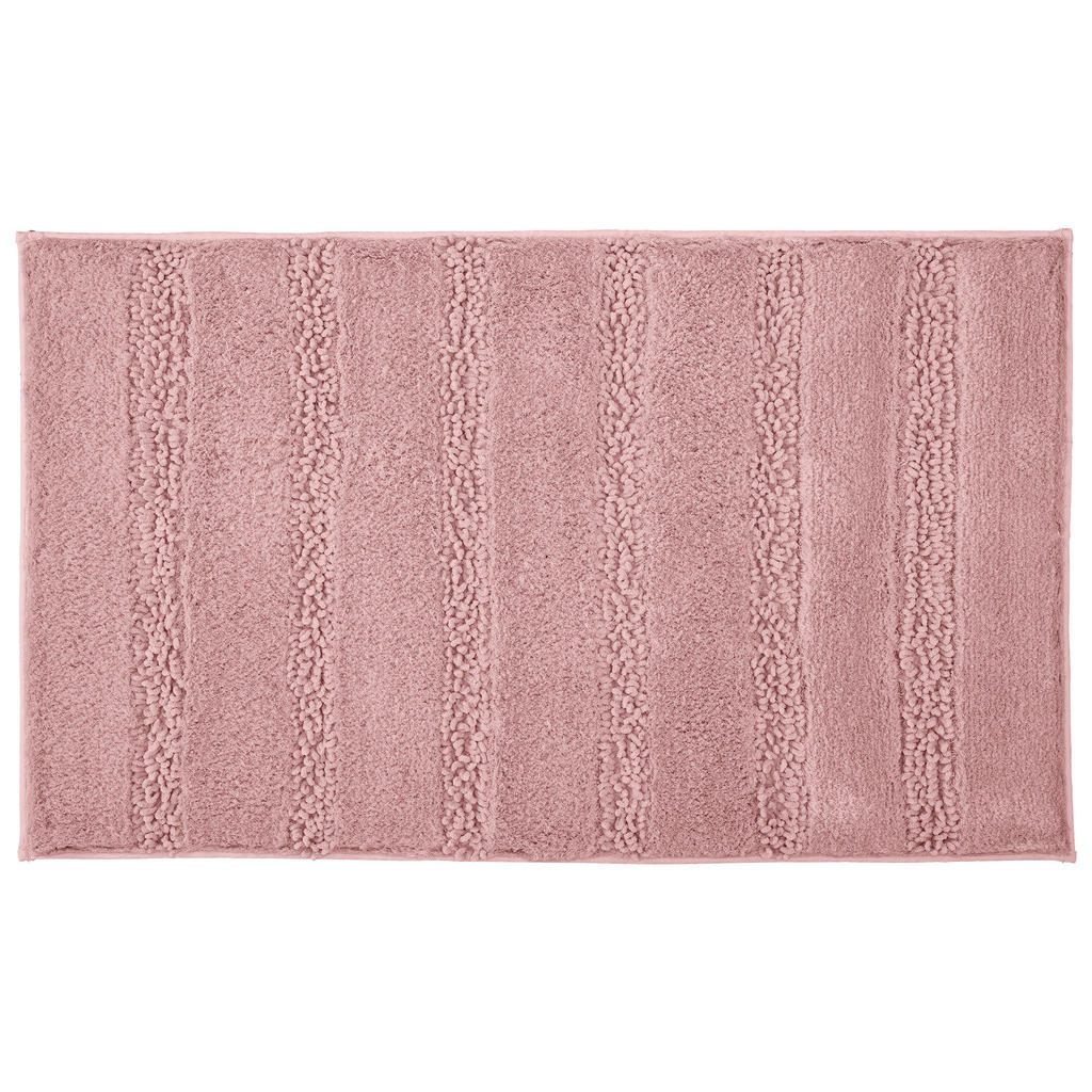 Image of Kleine Wolke Badteppich 60/100 cm rosa , 4094 407 360 Monrovia , Textil , Streifen , 60 cm , Für Fussbodenheizung geeignet, rutschhemmend , 003342126402