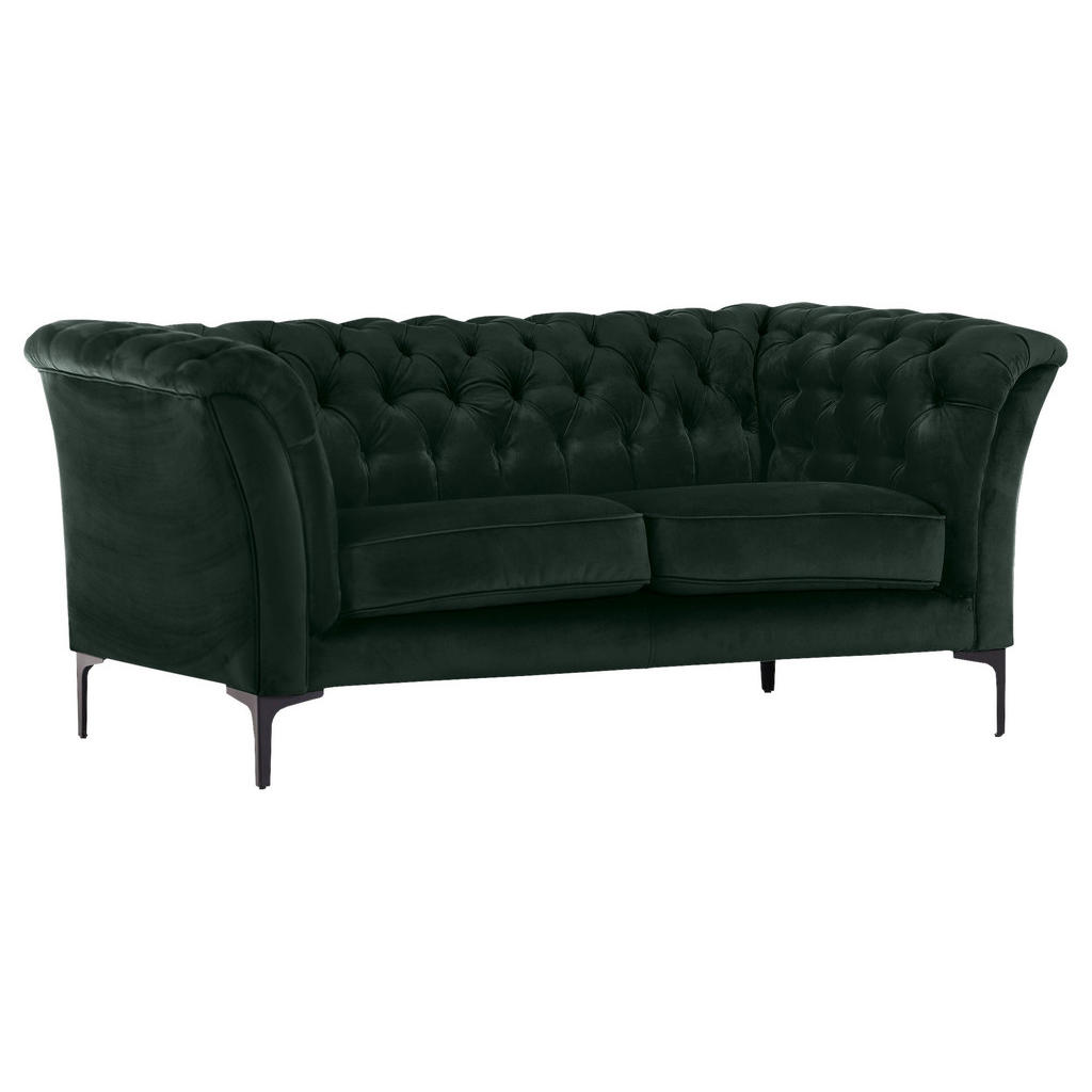 Image of Landscape Chesterfield-sofa in flachgewebe grün , Cesco -Exklusiv- , Textil , Uni , 195x80x100 cm , lackiert,Flachgewebe , Typenauswahl, Stoffauswahl, Rücken echt , 001877094507