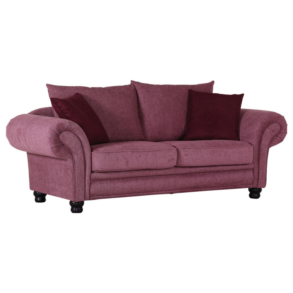 Image of Landscape Dreisitzer-sofa in flachgewebe rosa , Chalet , Textil , 218x81x91 cm , Flachgewebe,Mikrofaser , Fussart wählbar, Stoffauswahl, Rücken echt , 001877128439