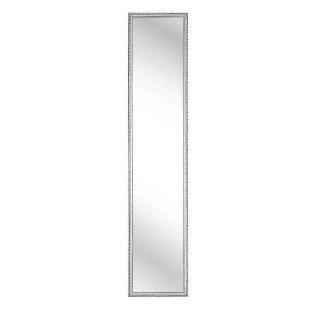 Image of Carryhome Standspiegel 34/160/3,8 cm , Lucy , Silberfarben , Glas , Eukalyptusholz , massiv , 34x160x3.8 cm , lackiert,Echtholz , 002571001903