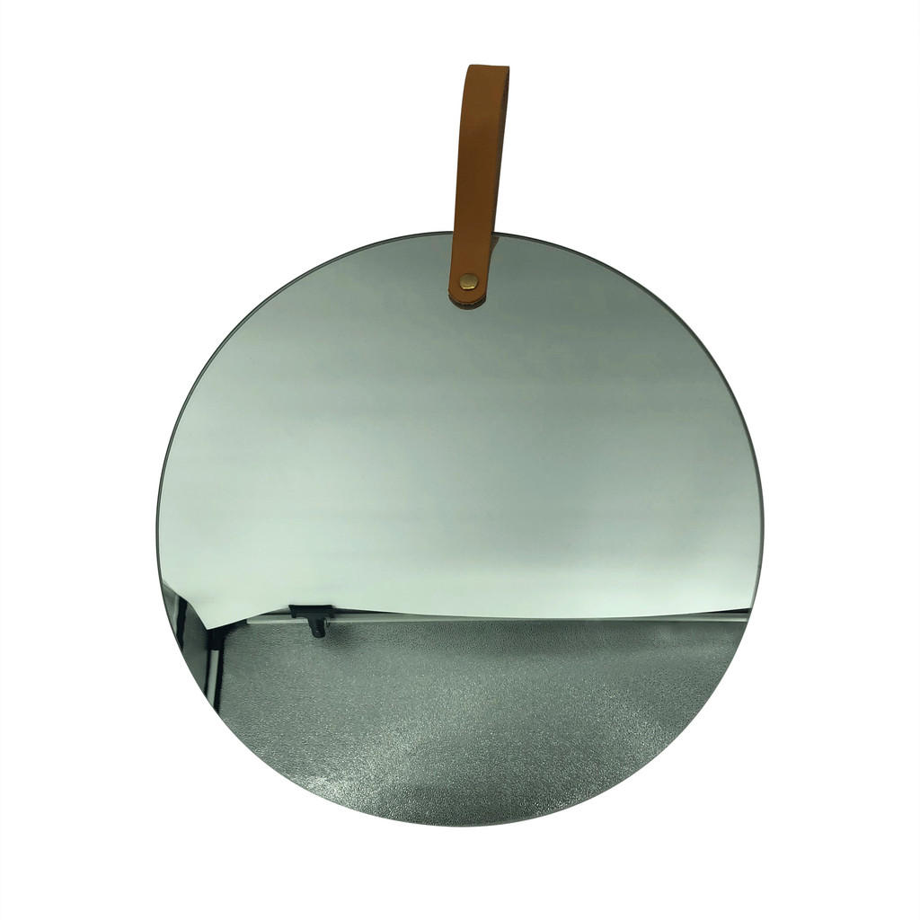 Image of Ambia Home Wandspiegel 30/41,5 cm , Kb164-191105102 , Braun , Glas, Leder , Kombination Echtleder/Lederlook , 30x41.5 cm , verspiegelt,pigmentiert , senkrecht montierbar , 0031690646