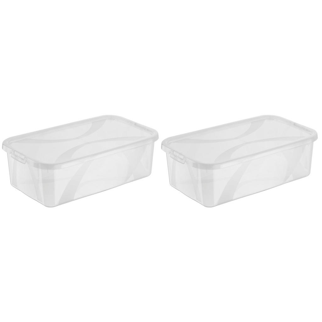 Image of Rotho Box mit deckel 34/20/11 cm , 6119700096Lz , Transparent , Kunststoff , 20x11 cm , Deckel abnehmbar , 003294028805