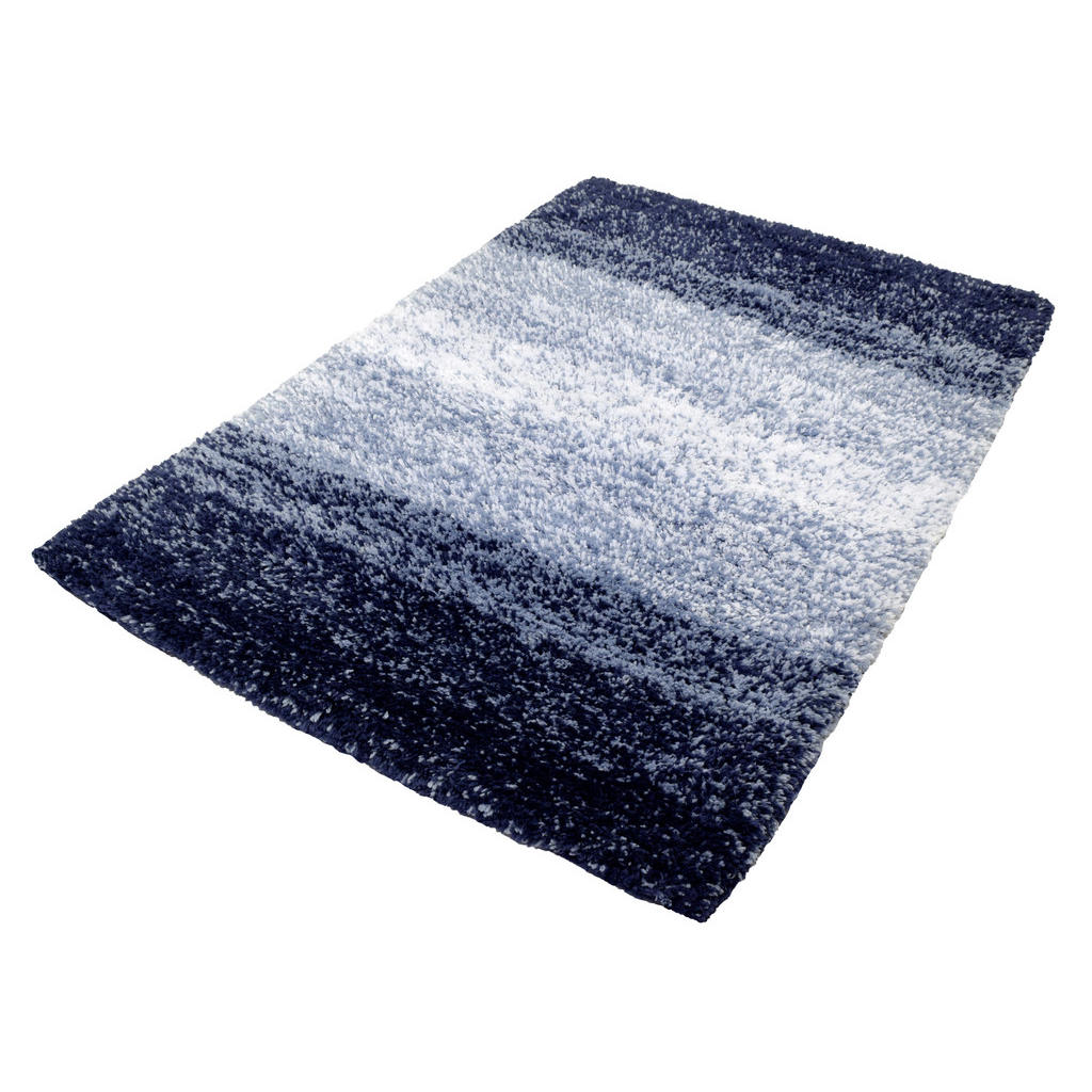 Image of Kleine Wolke Badteppich 60 /90 cm blau , 4077 783 519 Oslo , Textil , Streifen , 60 cm , Für Fussbodenheizung geeignet , 003342163802
