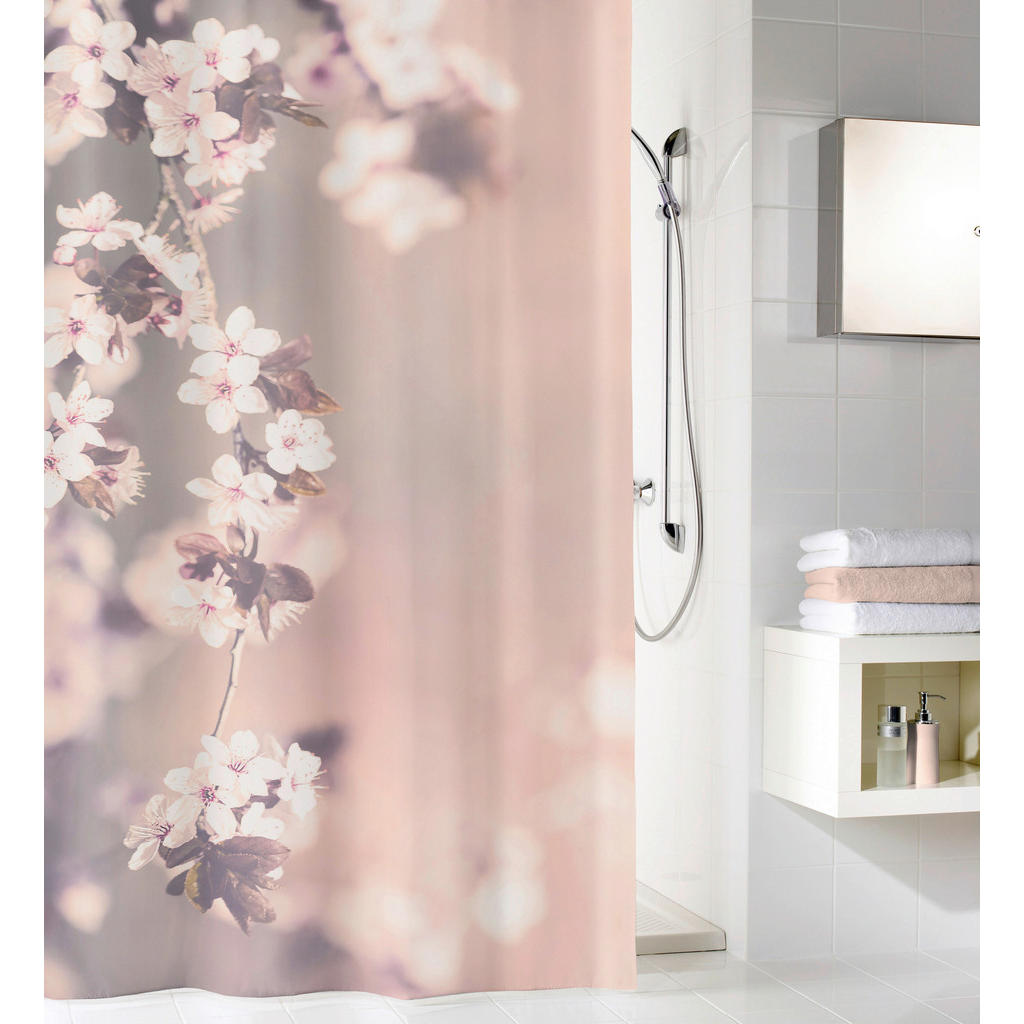 Image of Kleine Wolke Duschvorhang , 5956 401 305 Blossom , Rosa , Textil , Blume , 180 cm , 003342183801