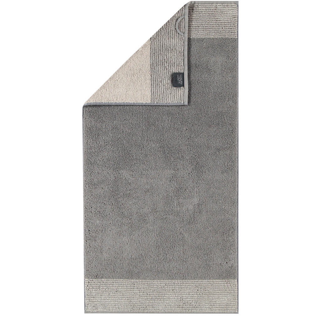 Image of Cawoe Handtuch 50/100 cm graphitfarben , 590 TWO Tone Uni , Textil , Uni , 50 cm , Frottee , saugfähig, Aufhängeschlaufe, strapazierfähig, durchgefärbt , 003367079206