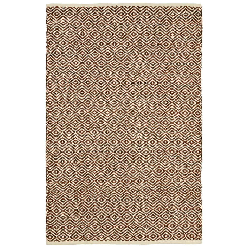 Image of Boxxx Fleckerlteppich 130/190 cm , Stardust , Braun, Naturfarben , Textil, Leder , Graphik , 130 cm , beidseitig verwendbar , 005070001261