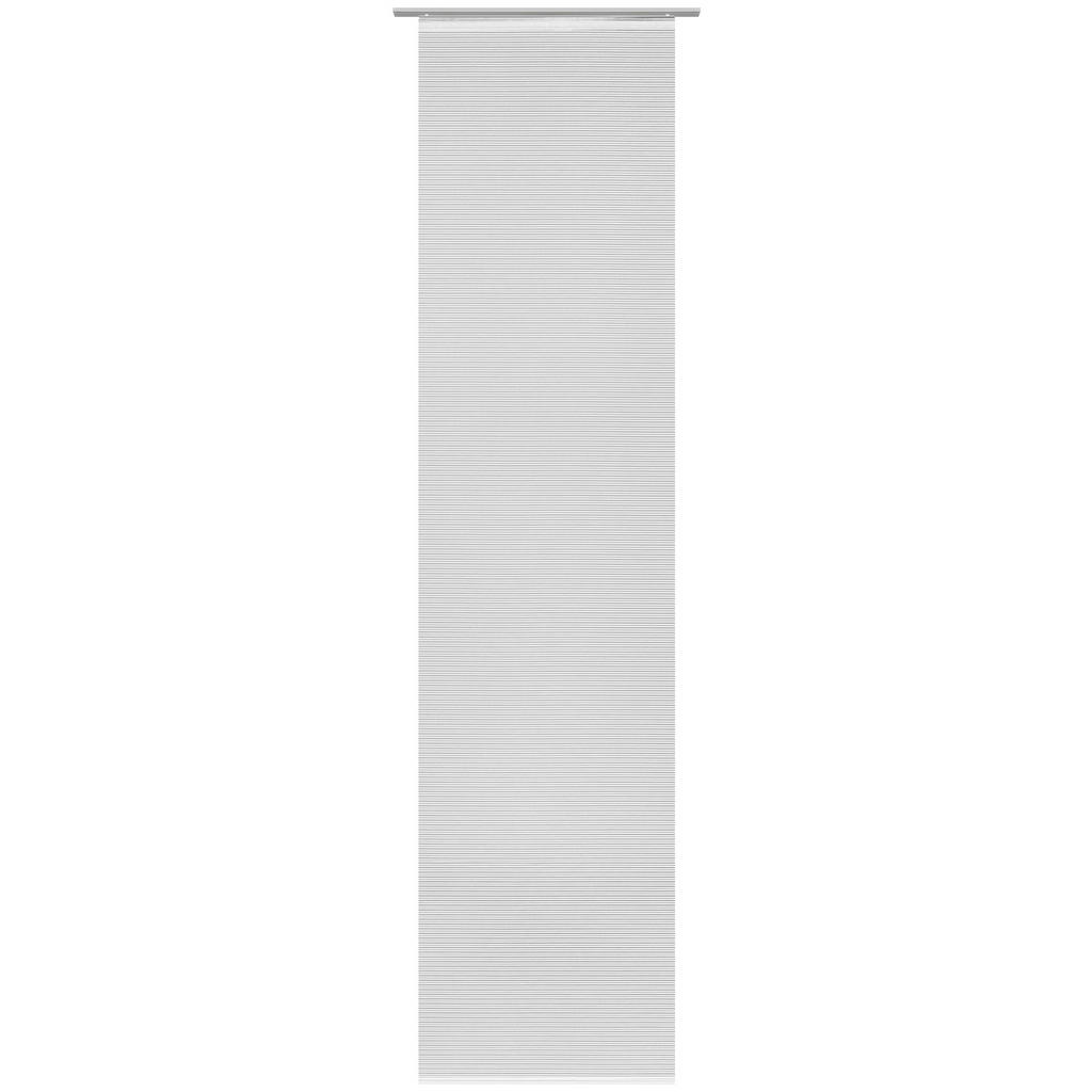 Image of Boxxx Flächenvorhang in weiss , Basic , Textil , Streifen , 60x255 cm , mit Flauschband, Öffnung für Beschwerungsstab, ohne Technik , 006595009801