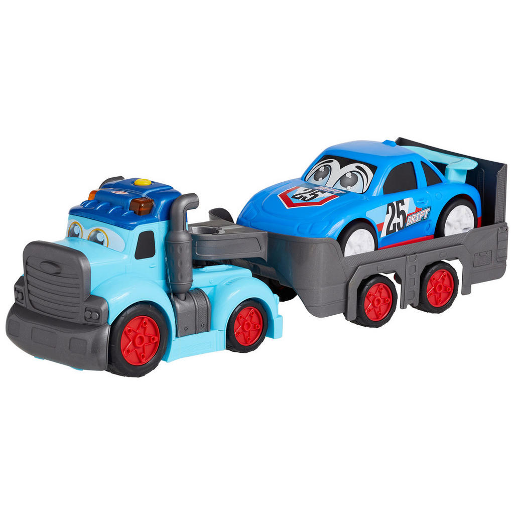 Image of Dickie Toy Spielzeugauto , ABC Teddi Trucker , Grau, Rot, Hellblau , Kunststoff , 69x25x18 cm , glänzend , Geräuscheffekte, Lichteffekte , 006656000201