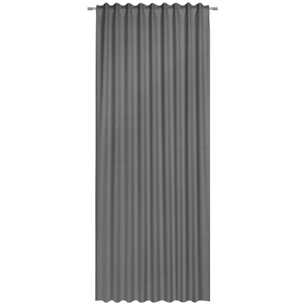 Image of Esposa Fertigvorhang black-out (lichtundurchlässig) , Donate , Grau , Textil , Uni , 135x300 cm , für Stange und Schiene geeignet , 007526002302
