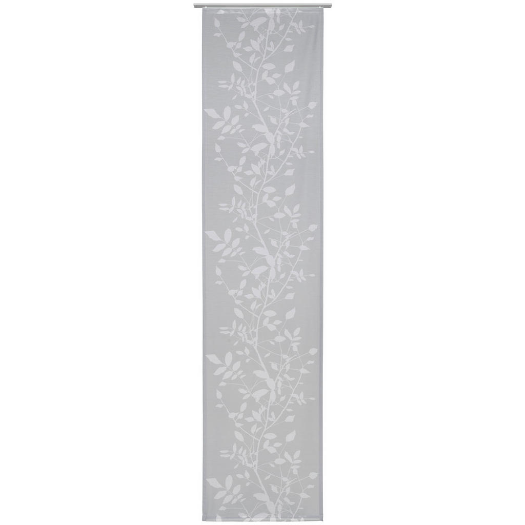 Image of Novel Flächenvorhang in grau , Jardin , Textil , Floral , 60x255 cm , mit Flauschband, Öffnung für Beschwerungsstab , 007526014202