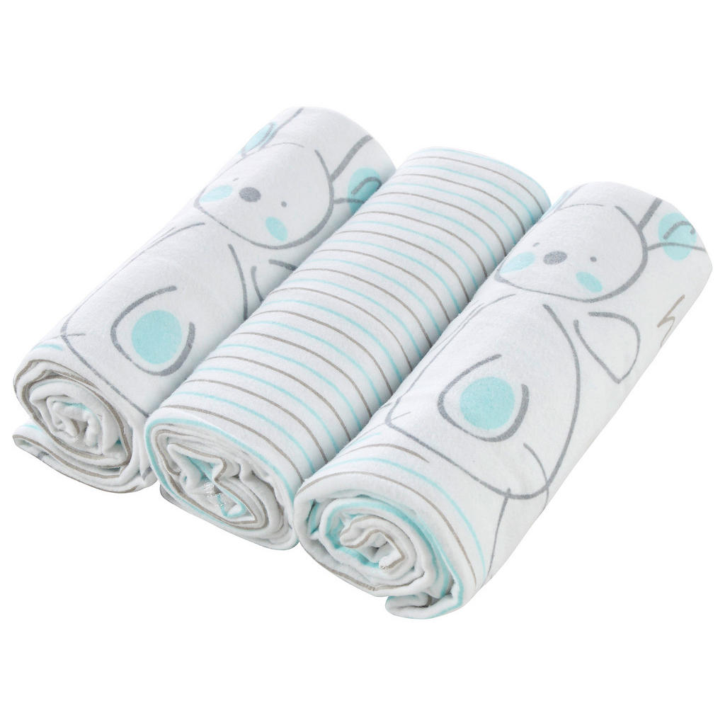 Image of My Baby Lou Stoffwindel , Hase - 3ER Pack , Blau, weiss , Textil , Hase , 75 cm , Molton , saugfähig, strapazierfähig , 008523001001