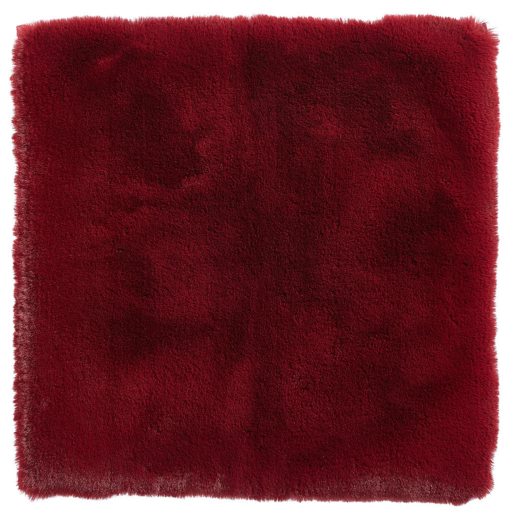 Image of Esposa Badematte 60/60 cm rot , Secco , Textil , Uni , 60 cm , softmatt, geprägt,Webpelz , rutschfest, rutschhemmend , 008982019801