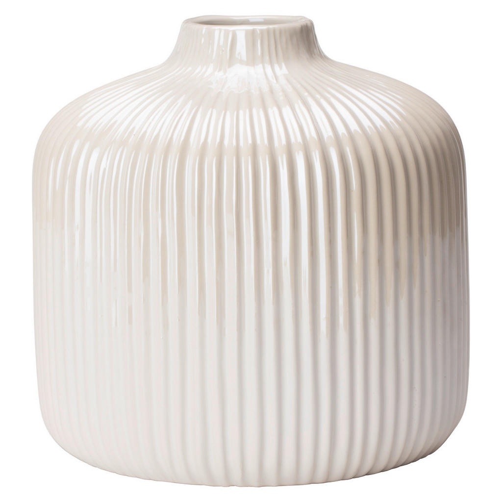 Image of Ambia Home Vase 16 cm , Dsf17A017-1Wz , weiss , Keramik , 16 cm , glänzend, lackiert , zum Stellen , 0090000022